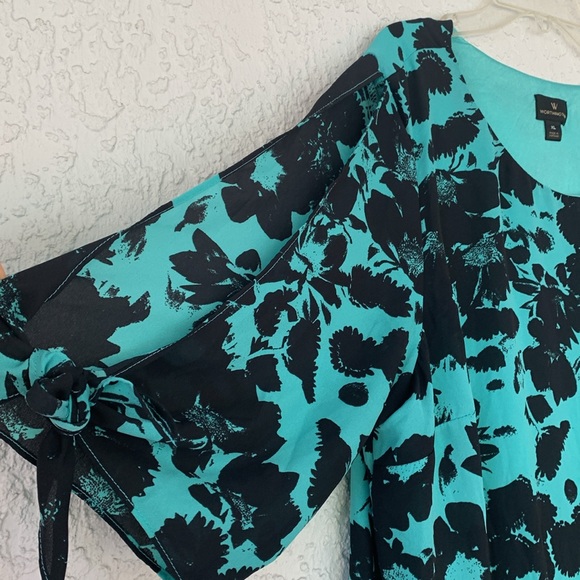 Worthington lined dress with open cut outs sleeves size XL - Picture 3 of 10